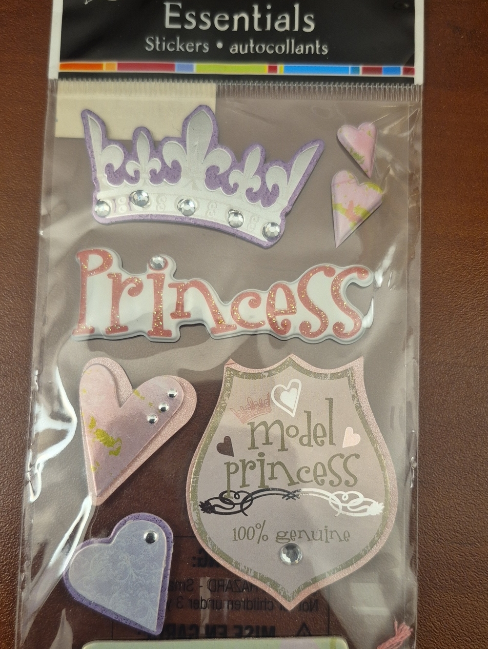 Essentials 'Princess' Decorative Stickers – Pink & Purple